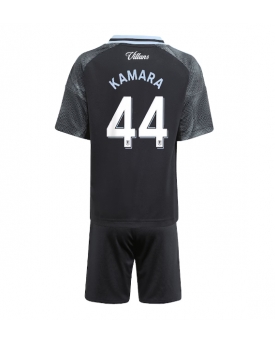 Billige Fotballdrakt Aston Villa Boubacar Kamara #44 Replika Bortedraktsett Barn 2025-26 Kortermet (med bukser)